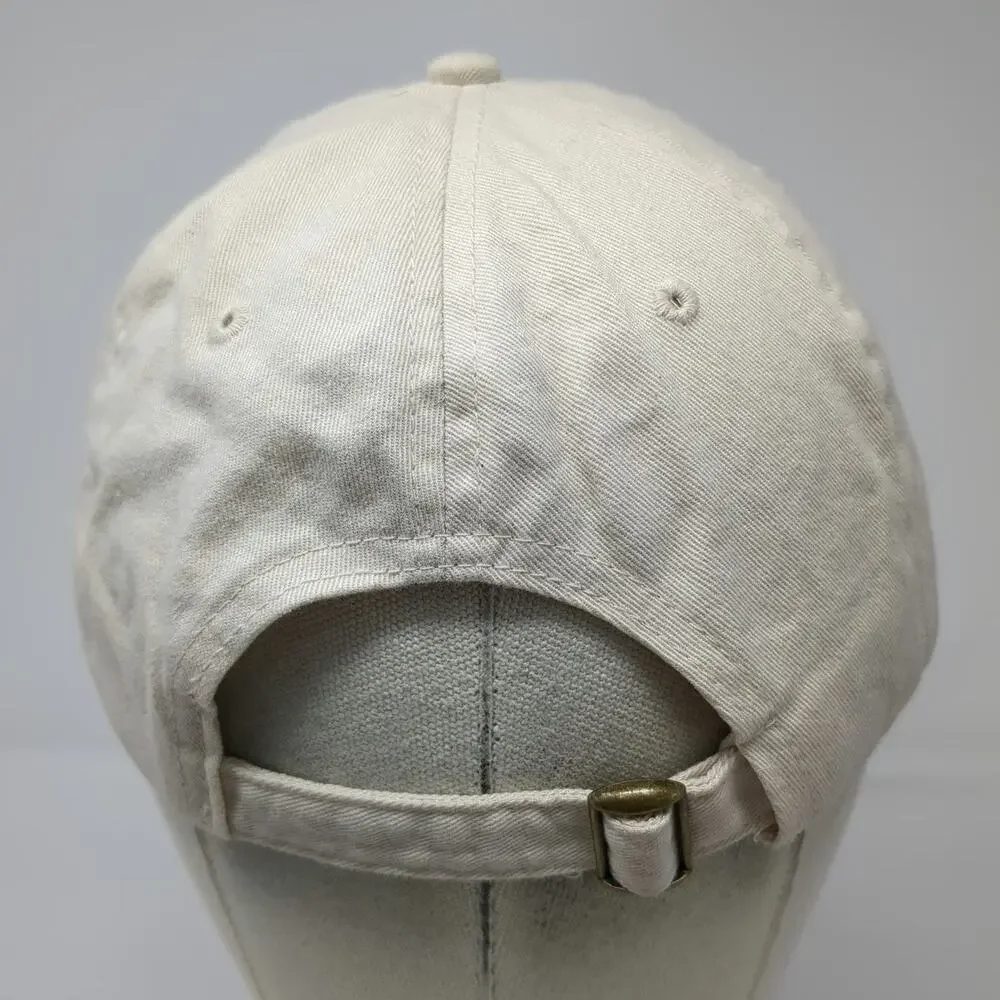 Baseball Cap Beige One Size NH Lakes Association Lake Host Cotton Slideback Hat